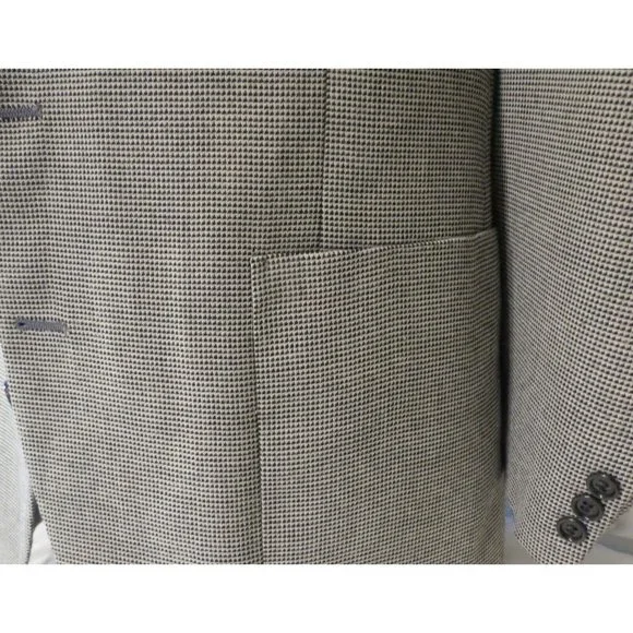 MANZETTI Black White 44R Patch Pocket Sport Coat - Picture 6 of 9